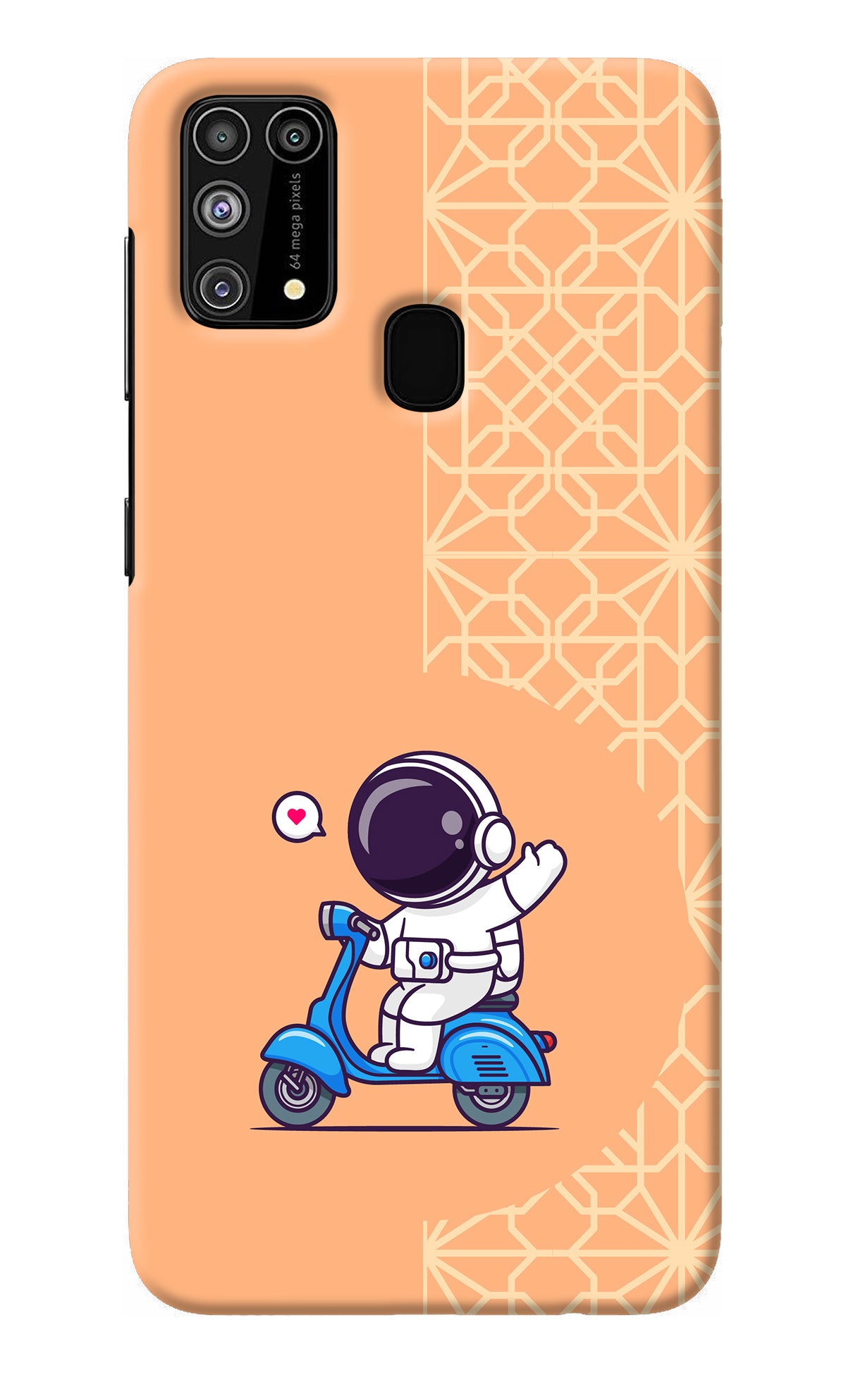 Cute Astronaut Riding Samsung M31/F41 Back Cover