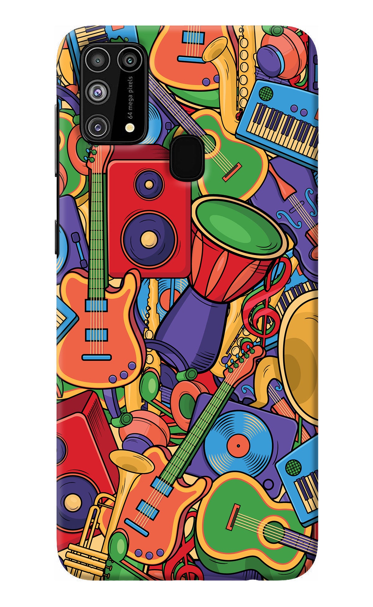 Music Instrument Doodle Samsung M31/F41 Back Cover