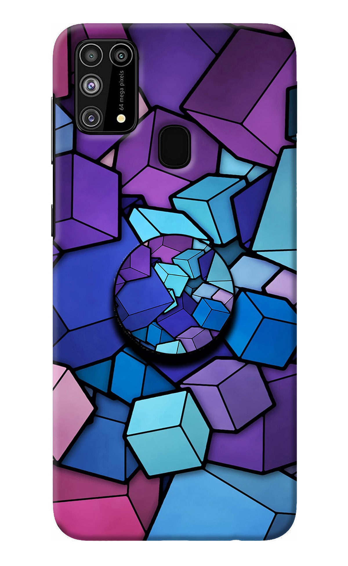 Cubic Abstract Samsung M31/F41 Back Cover