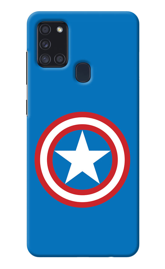 Captain America Logo Samsung A21s Back Cover