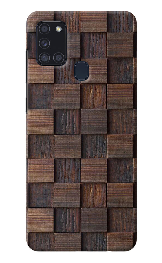 Wooden Cube Design Samsung A21s Back Cover