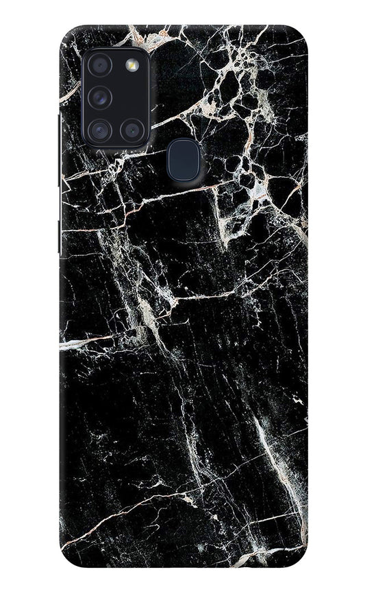 Black Marble Texture Samsung A21s Back Cover