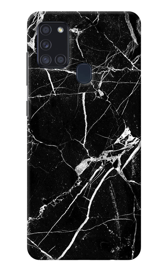 Black Marble Pattern Samsung A21s Back Cover