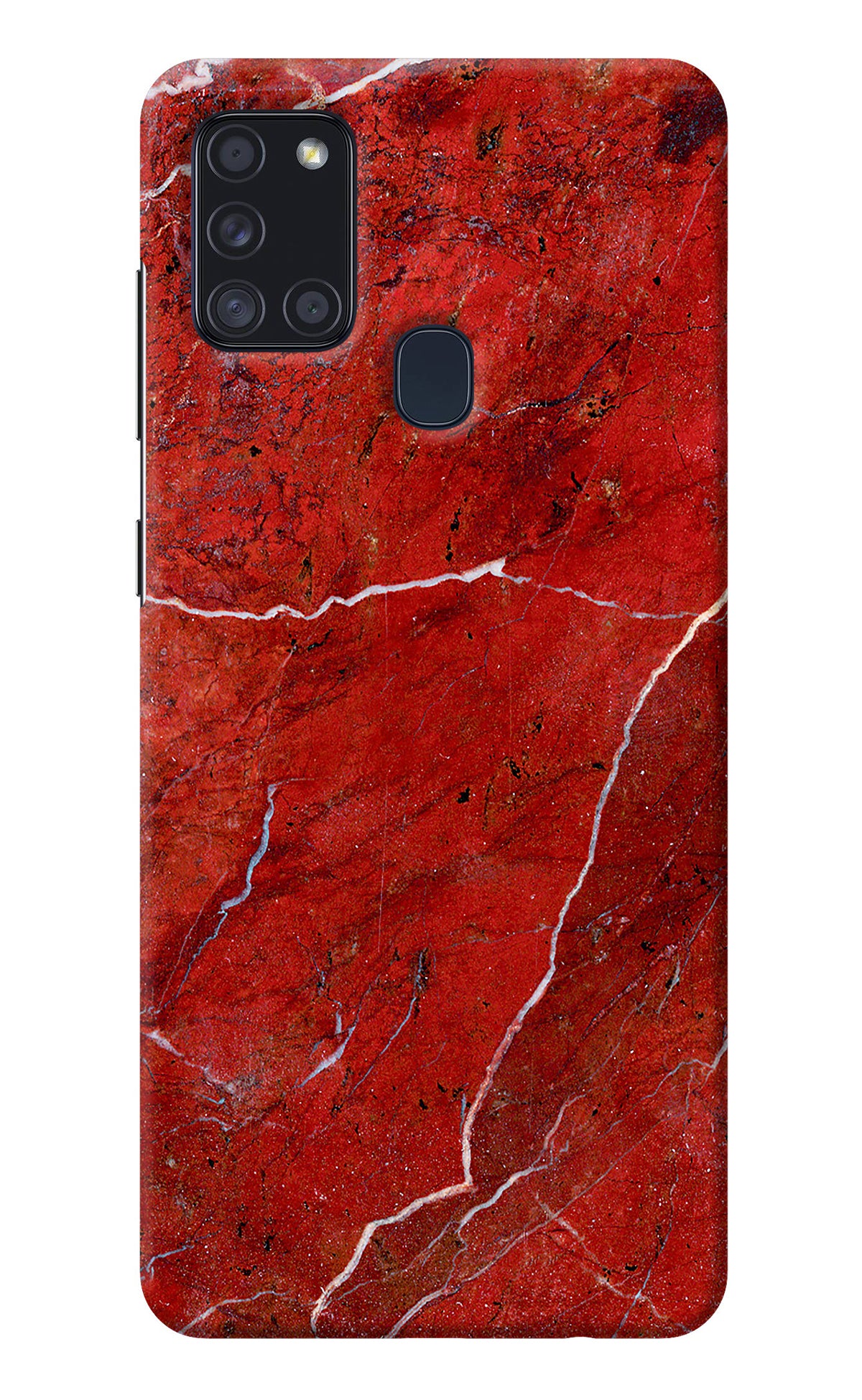 Red Marble Design Samsung A21s Back Cover