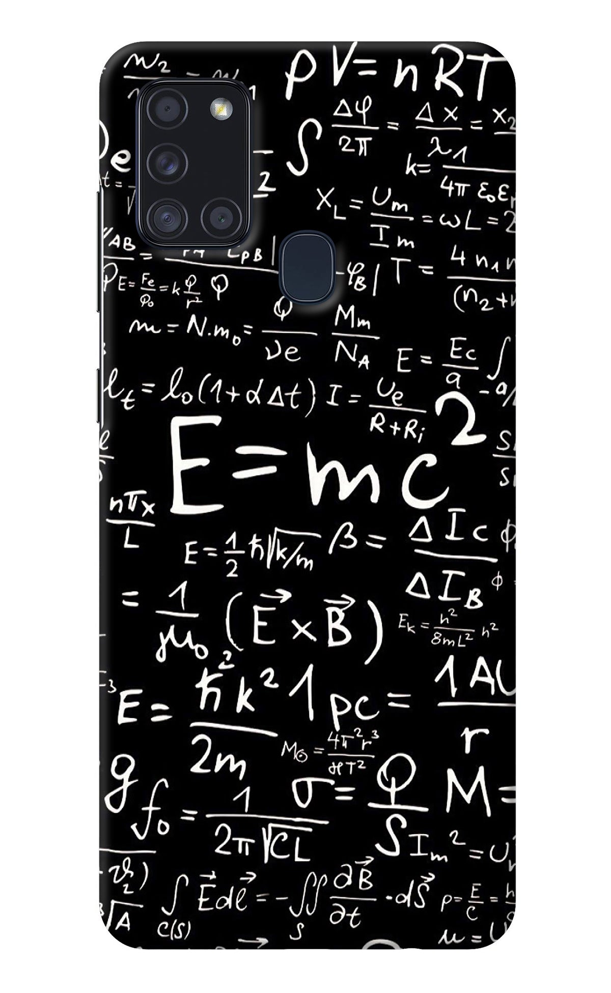 Physics Albert Einstein Formula Samsung A21s Back Cover