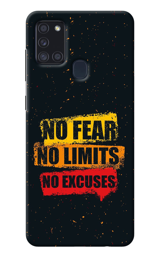 No Fear No Limits No Excuse Samsung A21s Back Cover