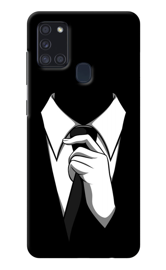 Black Tie Samsung A21s Back Cover