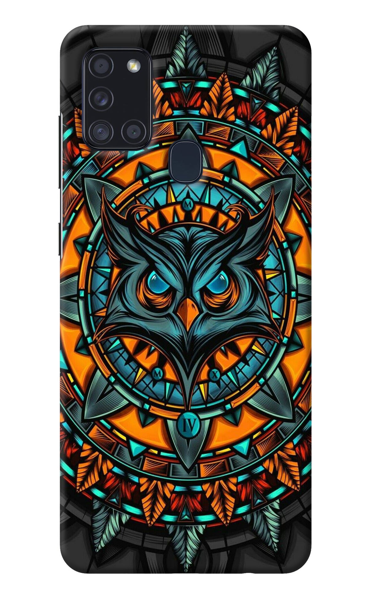 Angry Owl Art Samsung A21s Back Cover