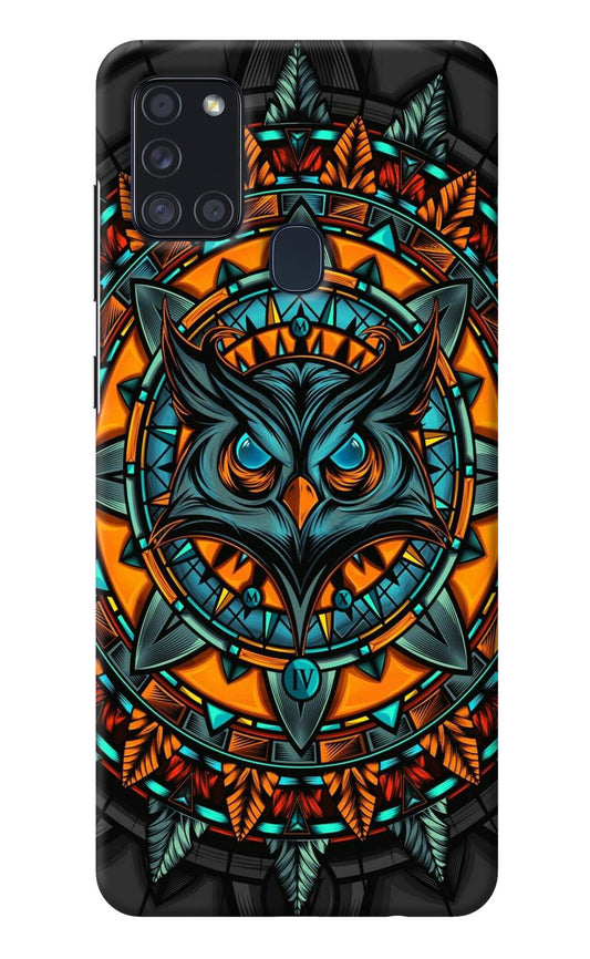 Angry Owl Art Samsung A21s Back Cover