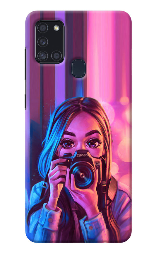 Girl Photographer Samsung A21s Back Cover