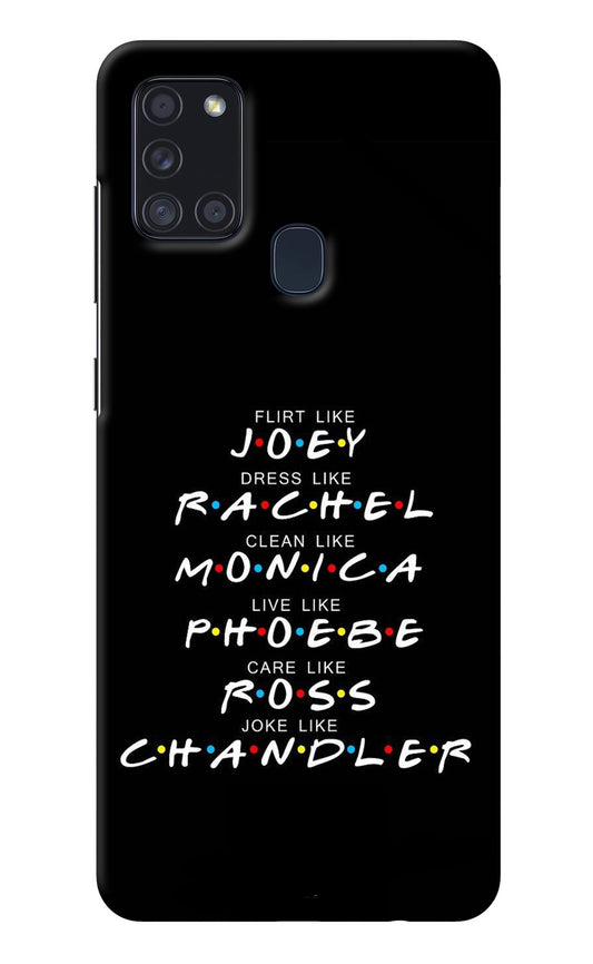 FRIENDS Character Samsung A21s Back Cover