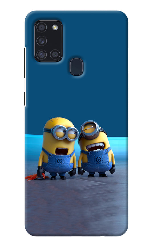 Minion Laughing Samsung A21s Back Cover