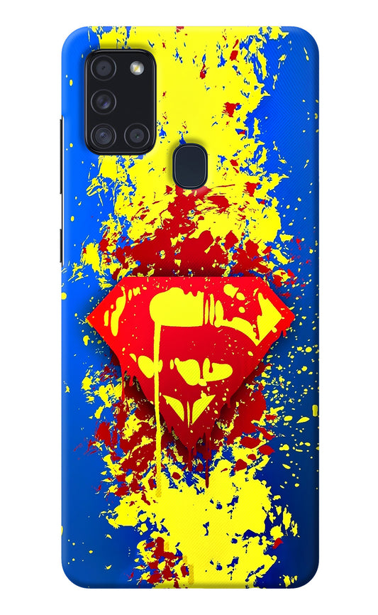 Superman logo Samsung A21s Back Cover