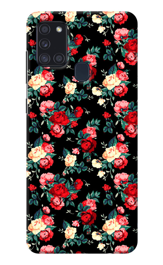 Rose Pattern Samsung A21s Back Cover