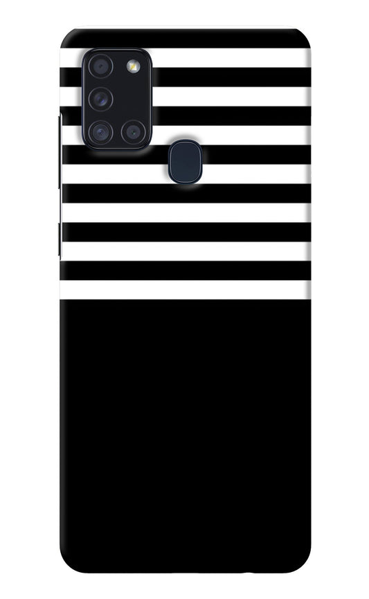 Black and White Print Samsung A21s Back Cover