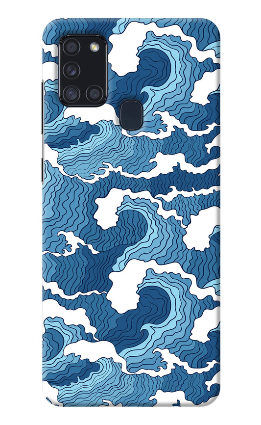 Blue Waves Samsung A21s Back Cover
