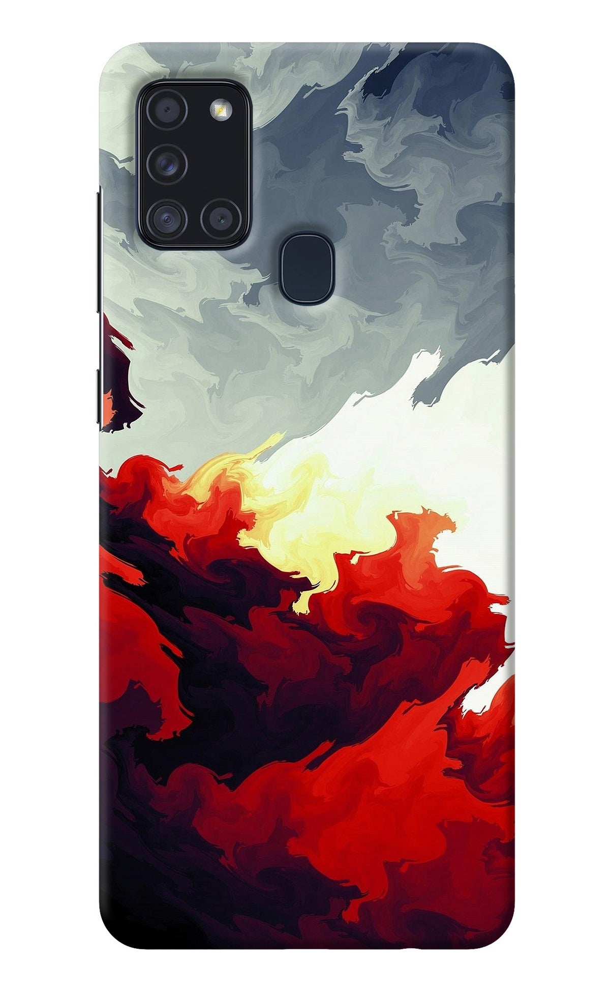 Fire Cloud Samsung A21s Back Cover