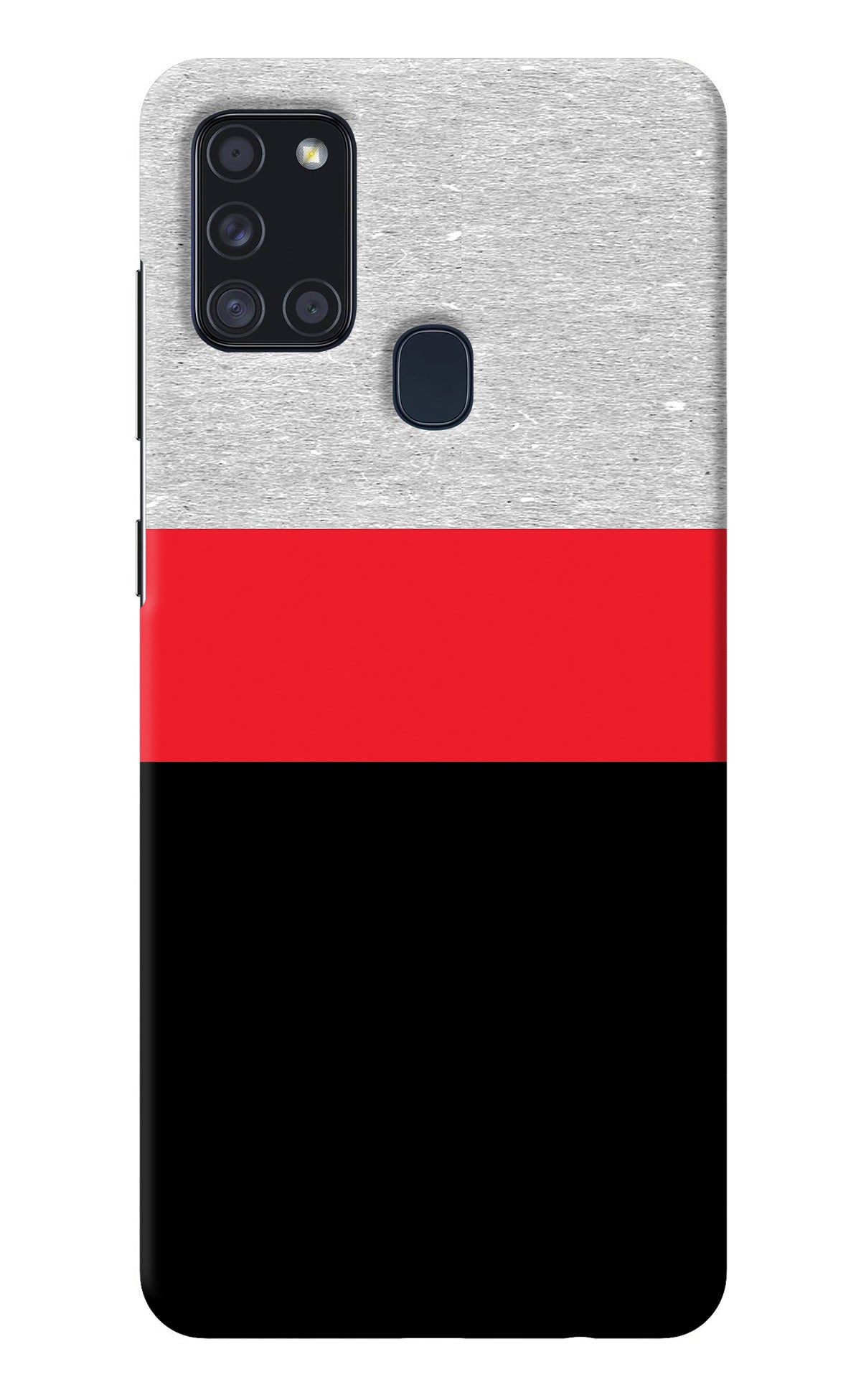 Tri Color Pattern Samsung A21s Back Cover