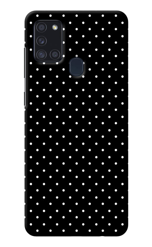 White Dots Samsung A21s Back Cover