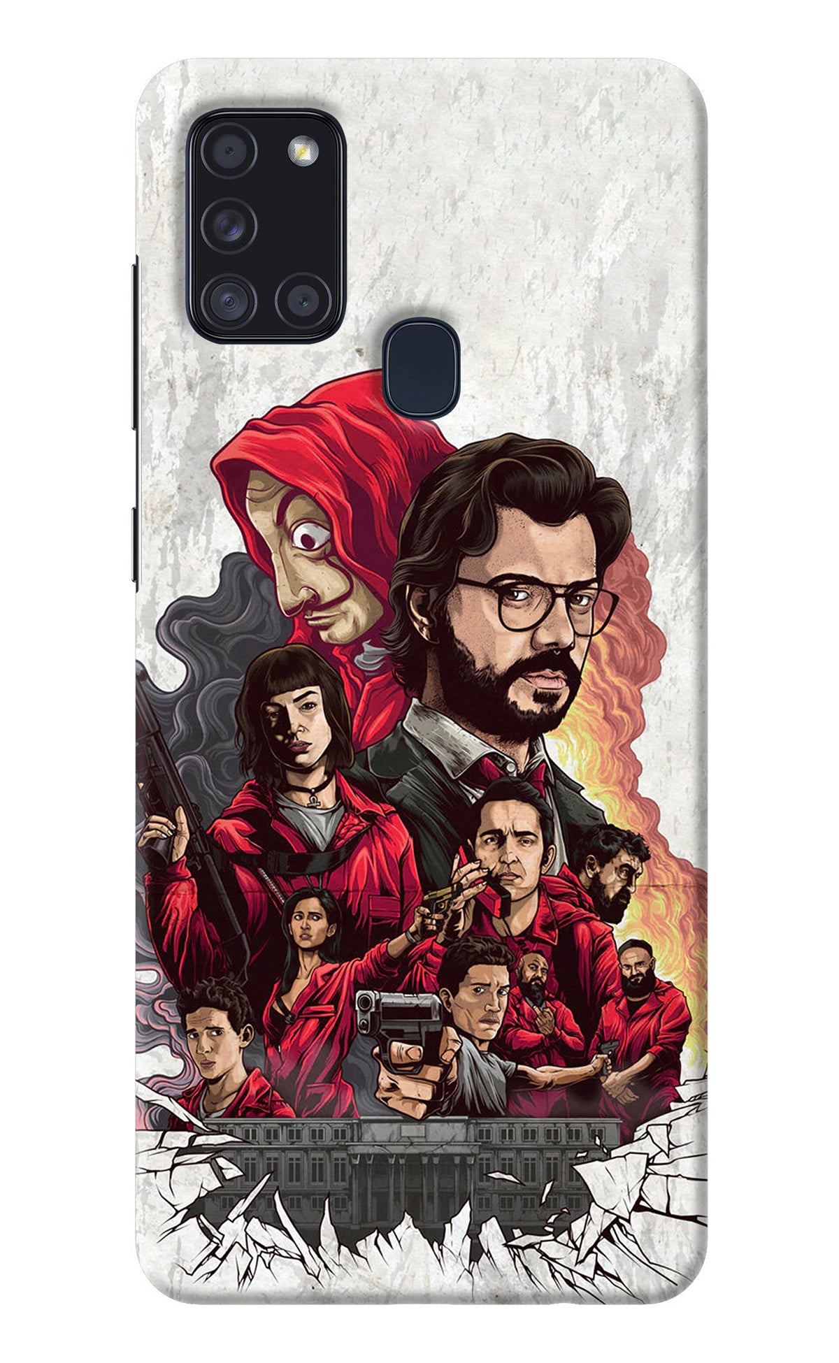 Money Heist Artwork Samsung A21s Back Cover