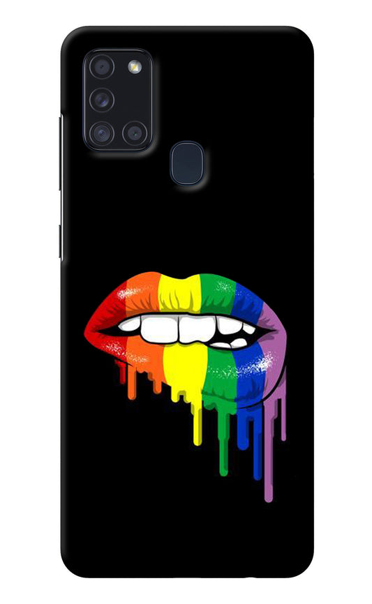 Lips Biting Samsung A21s Back Cover