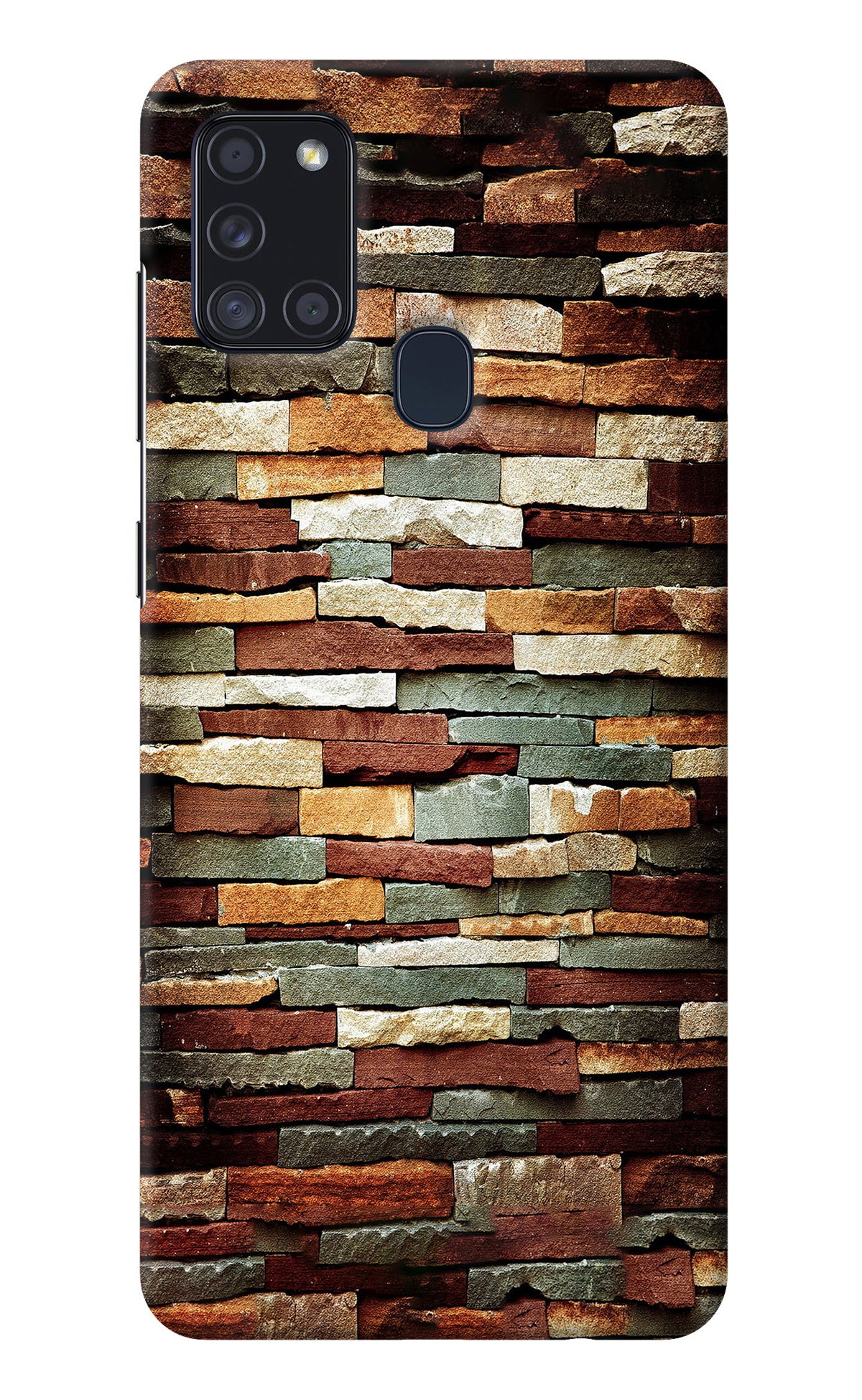 Bricks Pattern Samsung A21s Back Cover