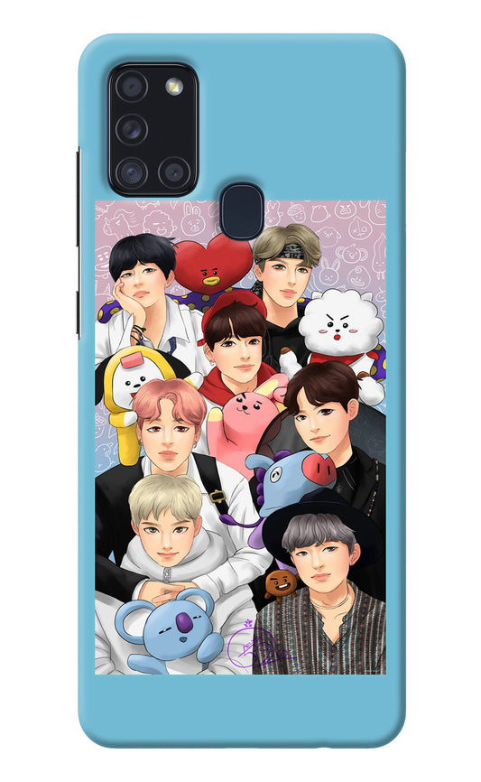 BTS with animals Samsung A21s Back Cover