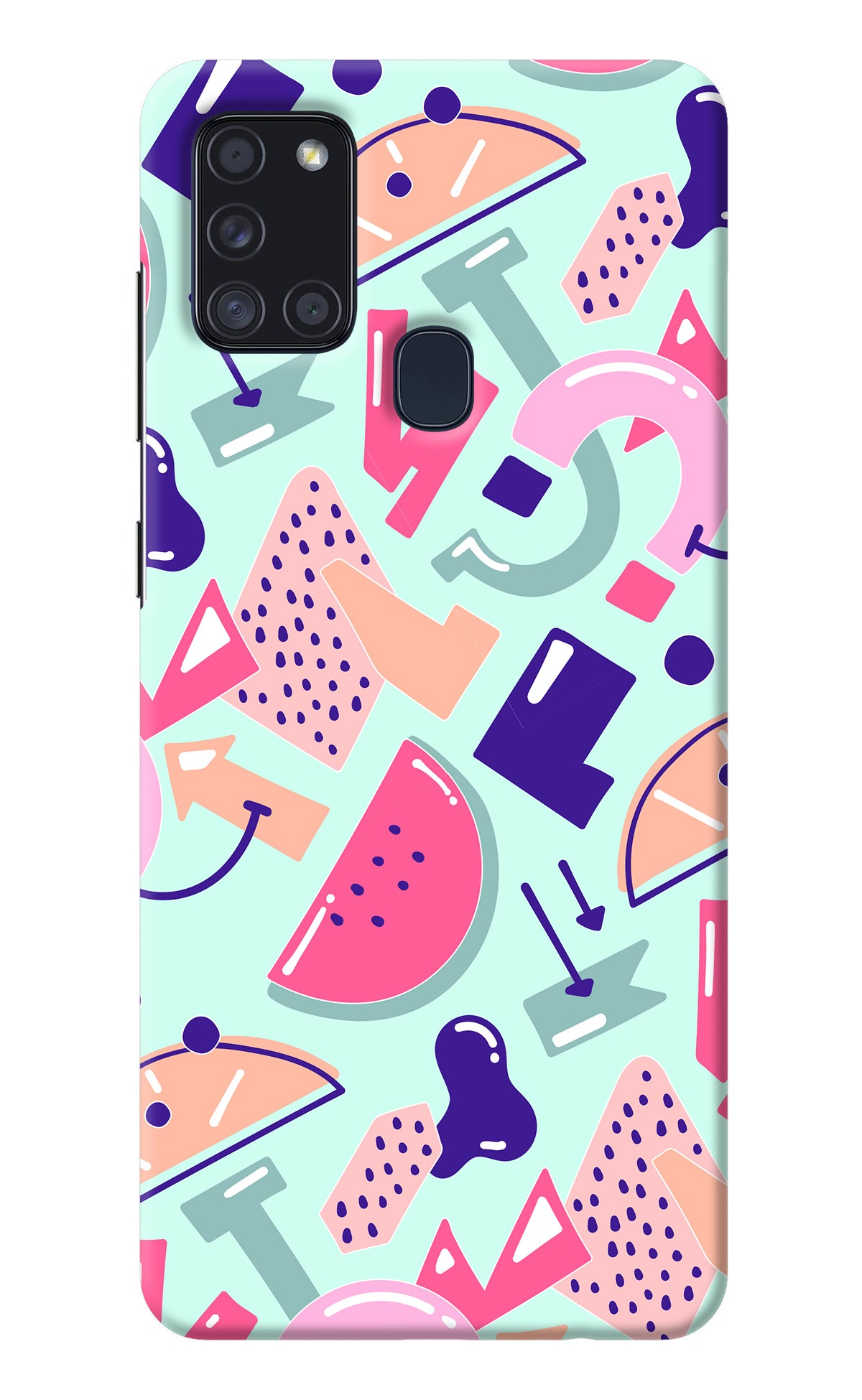 Doodle Pattern Samsung A21s Back Cover