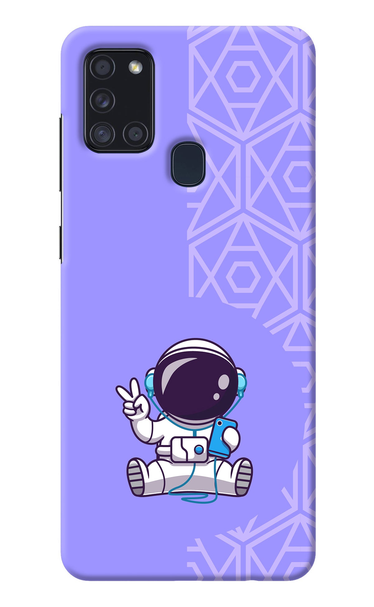 Cute Astronaut Chilling Samsung A21s Back Cover