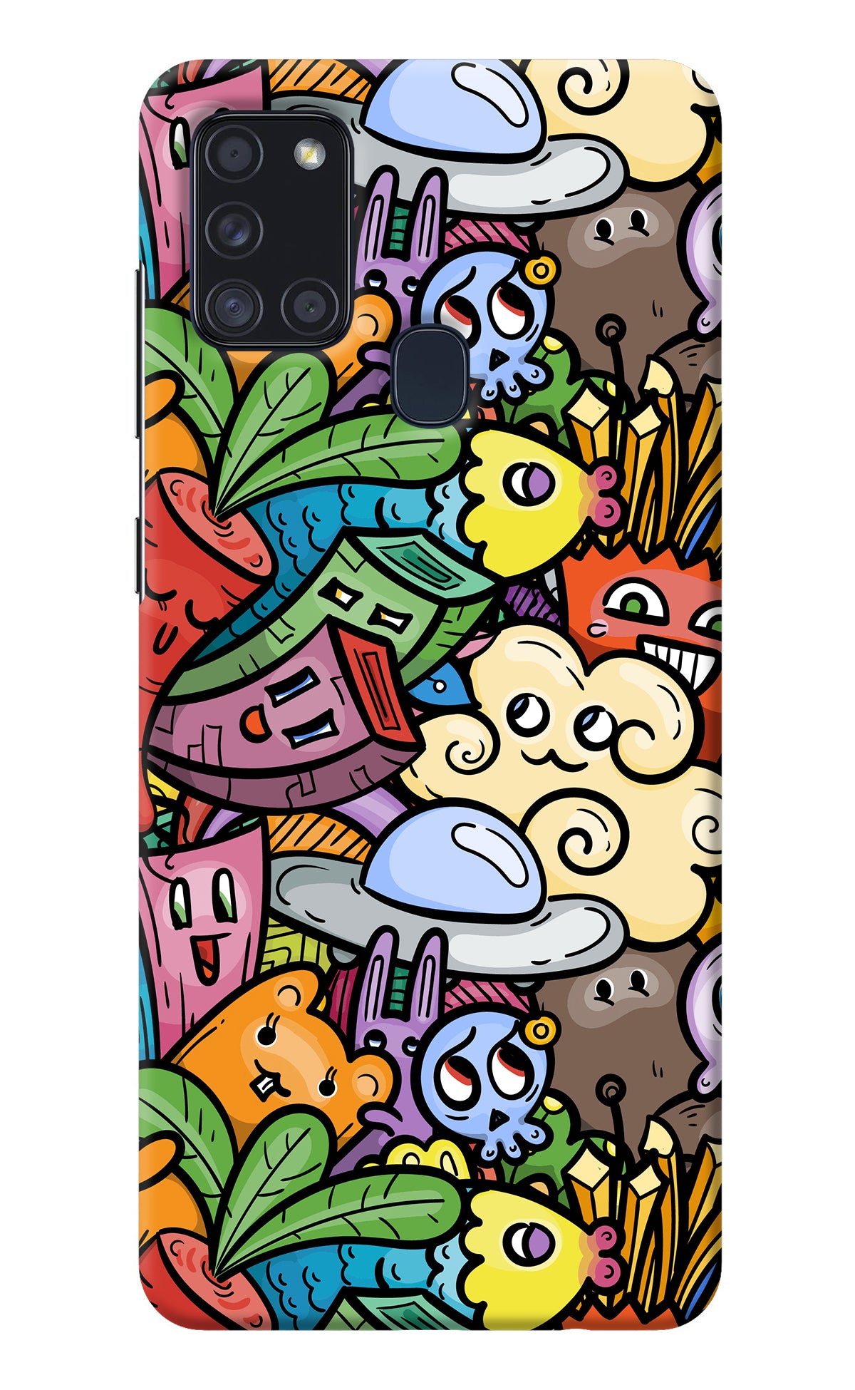 Veggie Doodle Samsung A21s Back Cover