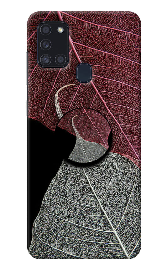 Leaf Pattern Samsung A21s Pop Case