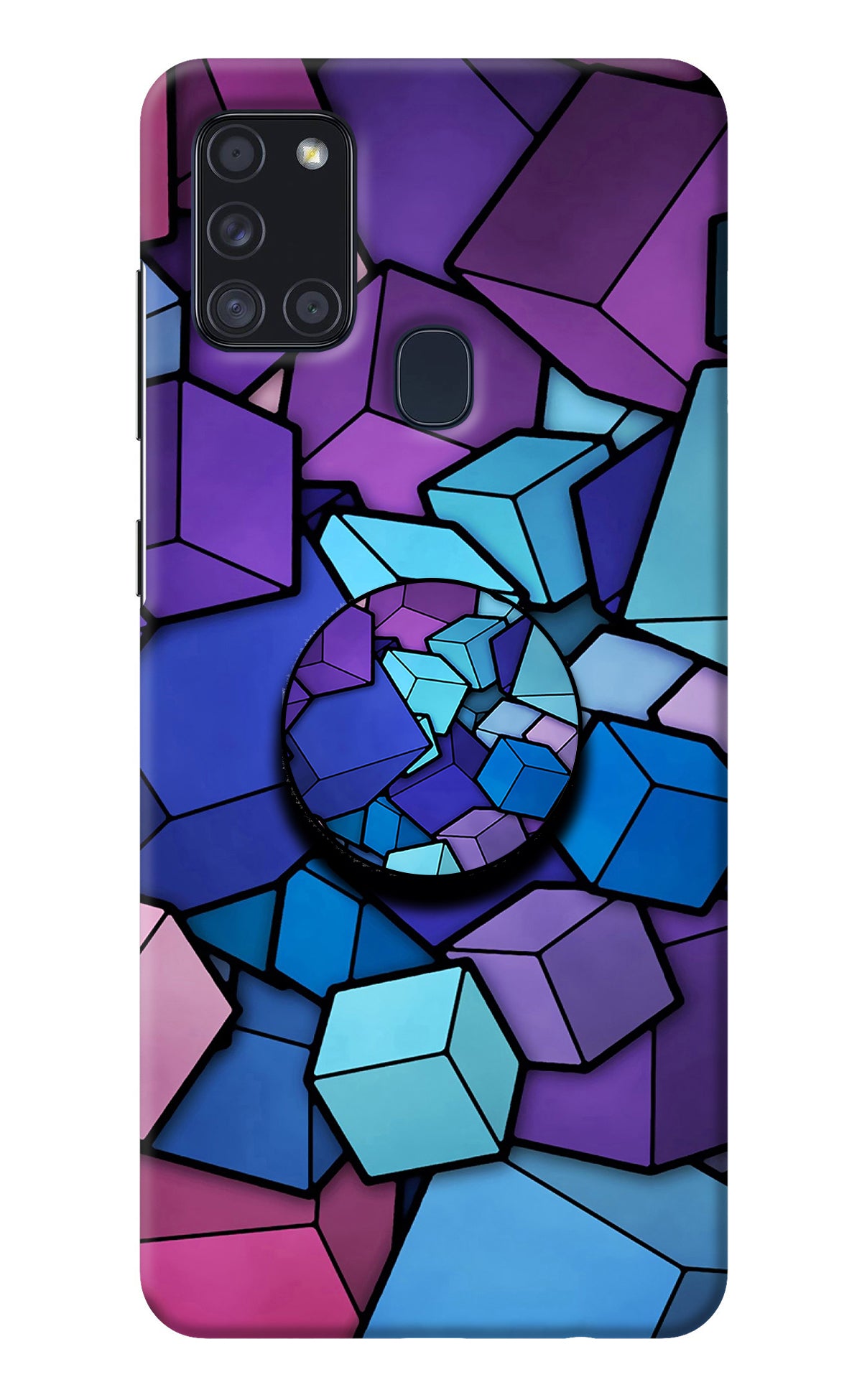 Cubic Abstract Samsung A21s Pop Case