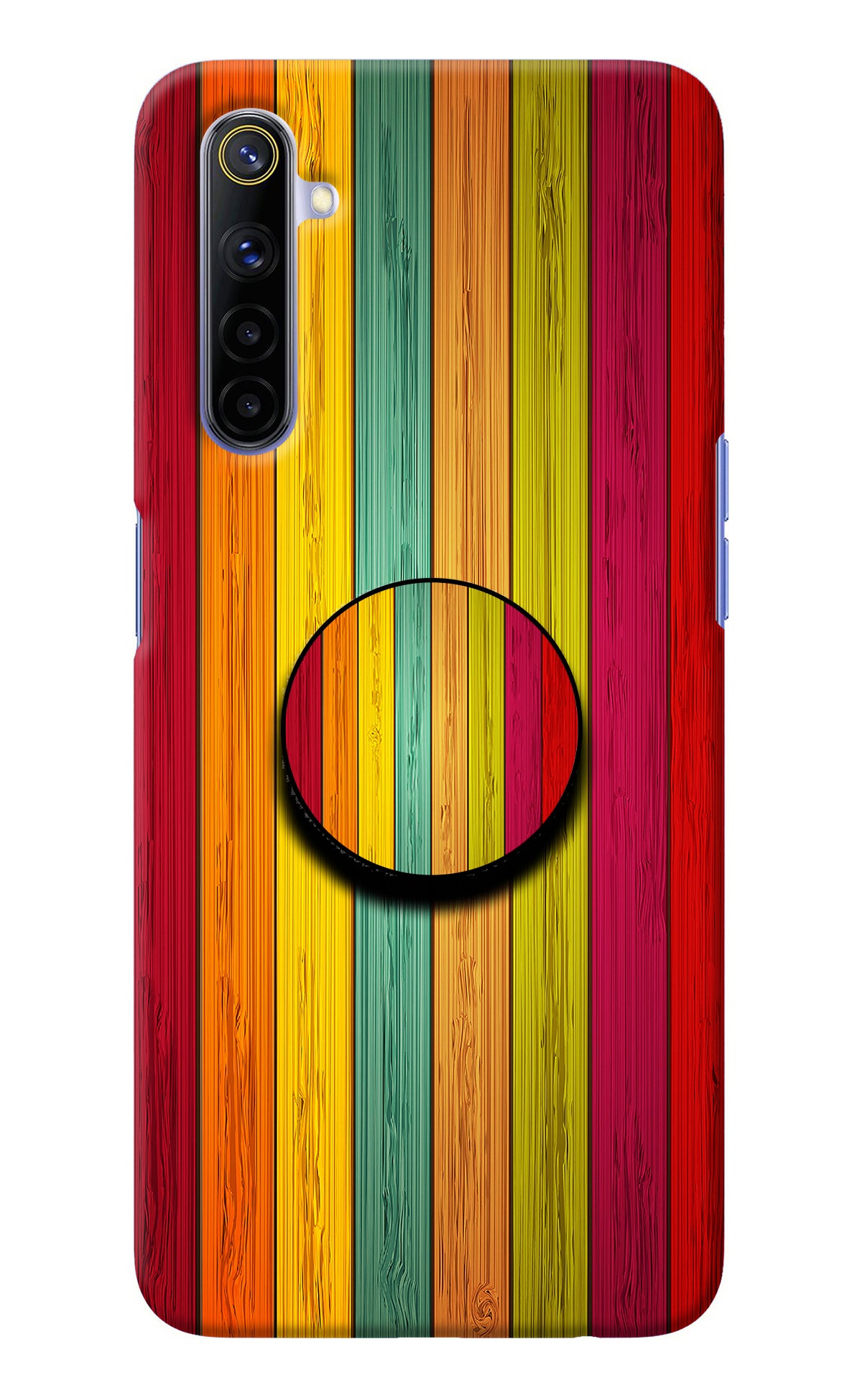 Multicolor Wooden Realme 6/6i Pop Case