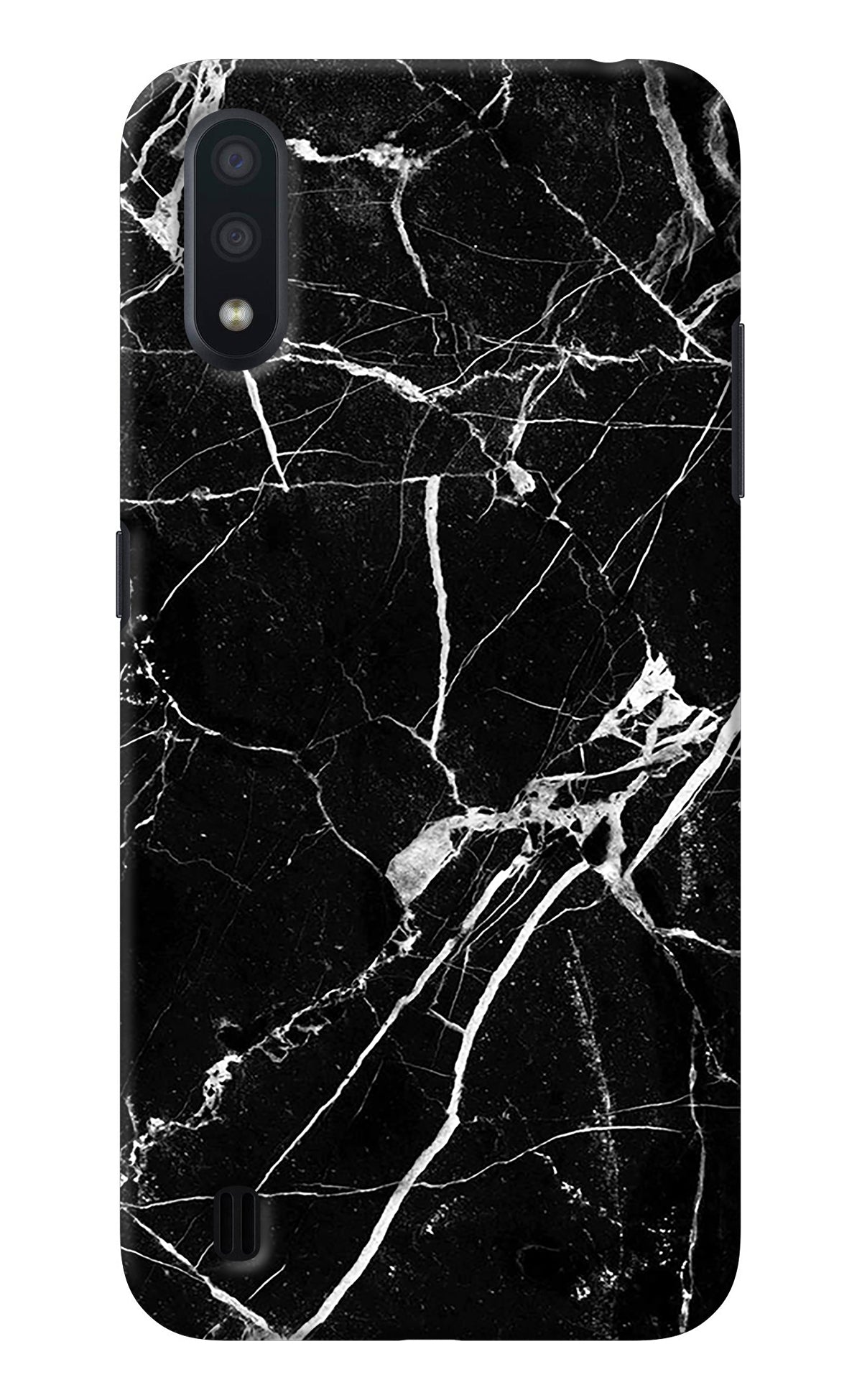 Black Marble Pattern Samsung M01 Back Cover