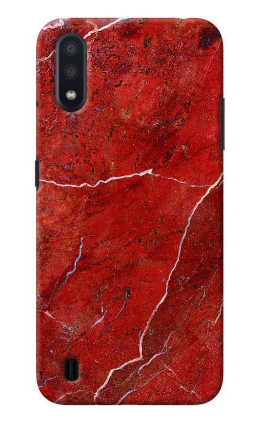 Red Marble Design Samsung M01 Back Cover