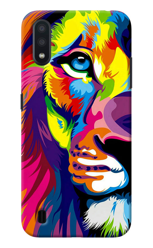 Lion Half Face Samsung M01 Back Cover