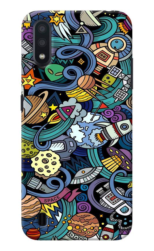 Space Abstract Samsung M01 Back Cover