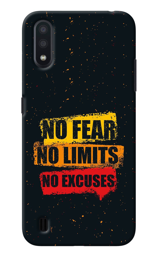 No Fear No Limits No Excuse Samsung M01 Back Cover