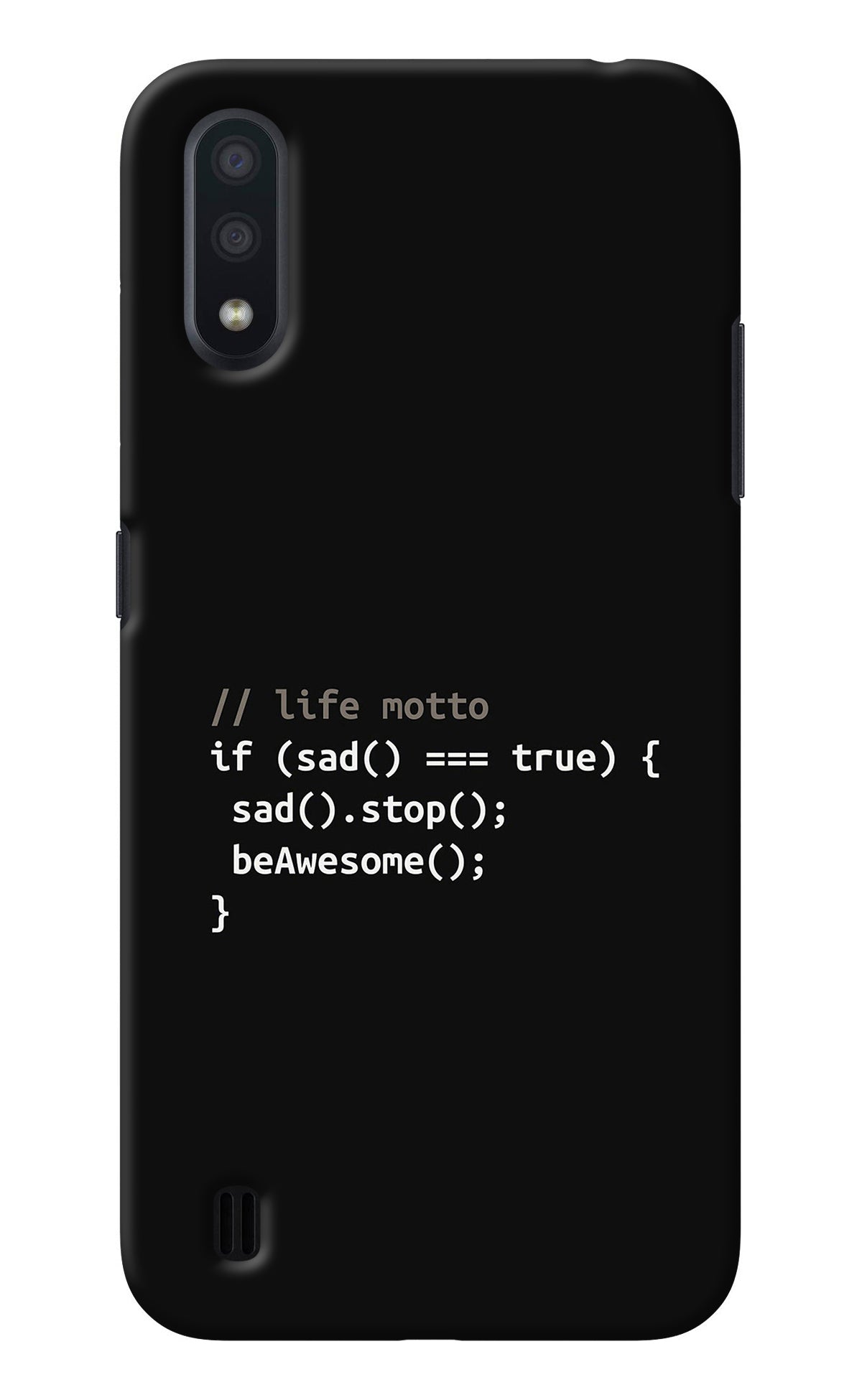 Life Motto Code Samsung M01 Back Cover