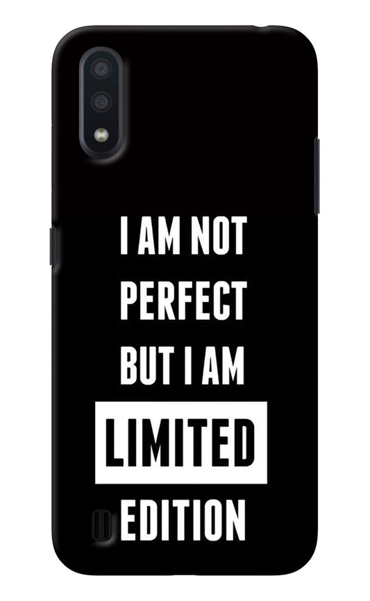 I Am Not Perfect But I Am Limited Edition Samsung M01 Back Cover