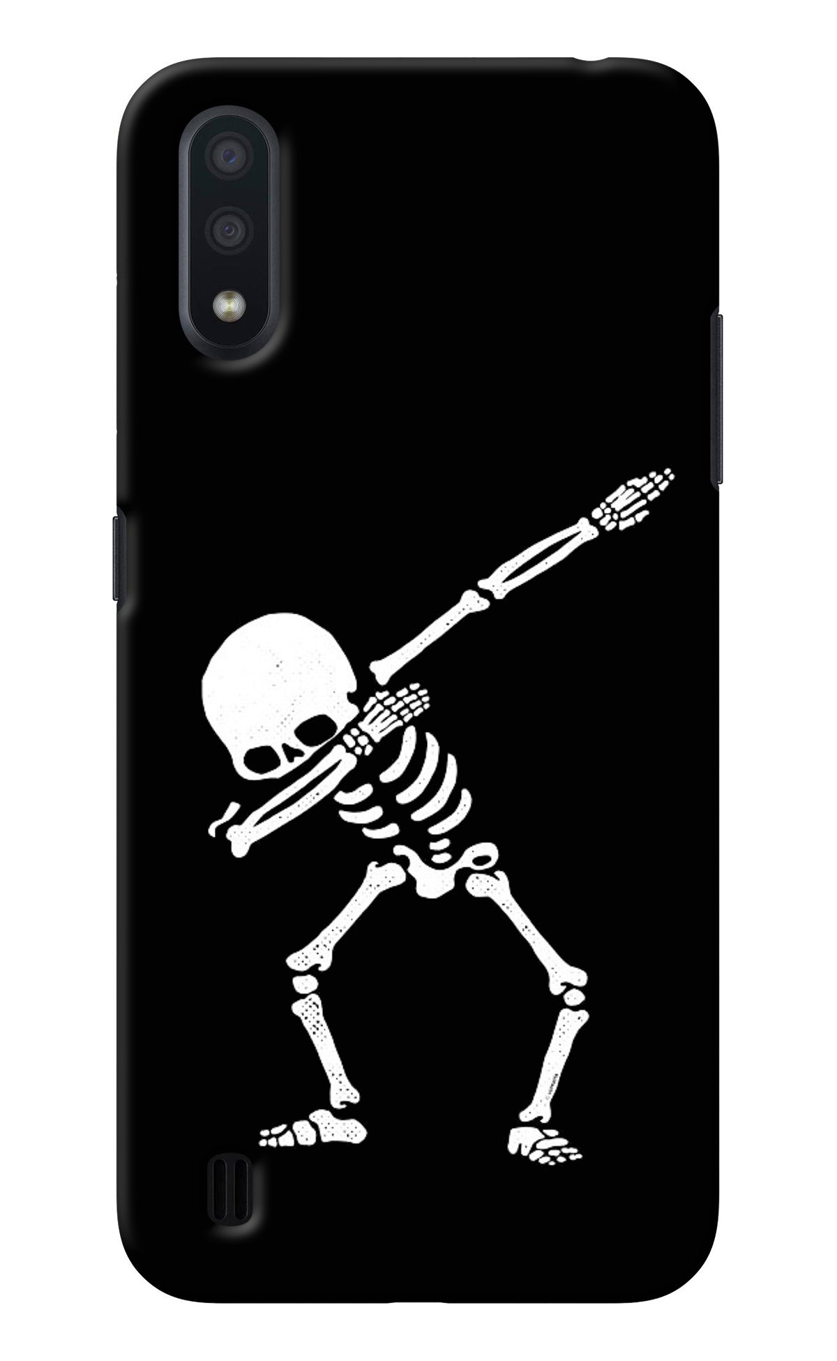 Dabbing Skeleton Art Samsung M01 Back Cover