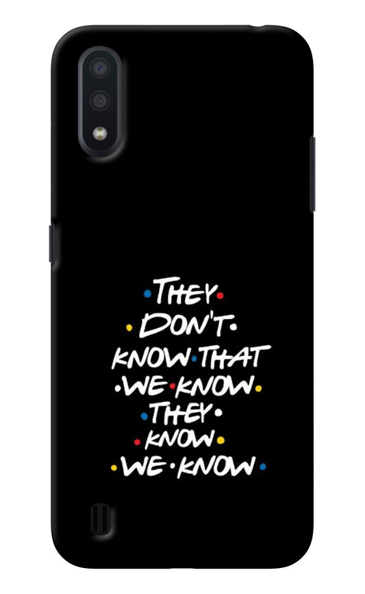 FRIENDS Dialogue Samsung M01 Back Cover