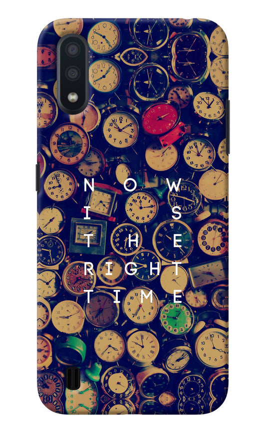 Now is the Right Time Quote Samsung M01 Back Cover