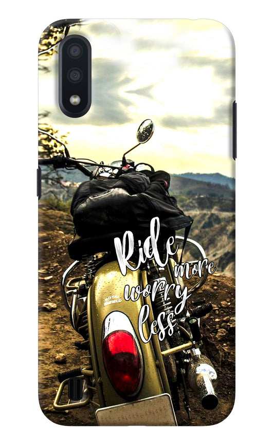 Ride More Worry Less Samsung M01 Back Cover