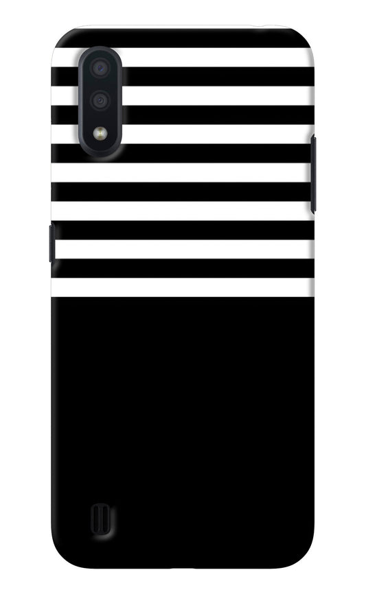 Black and White Print Samsung M01 Back Cover