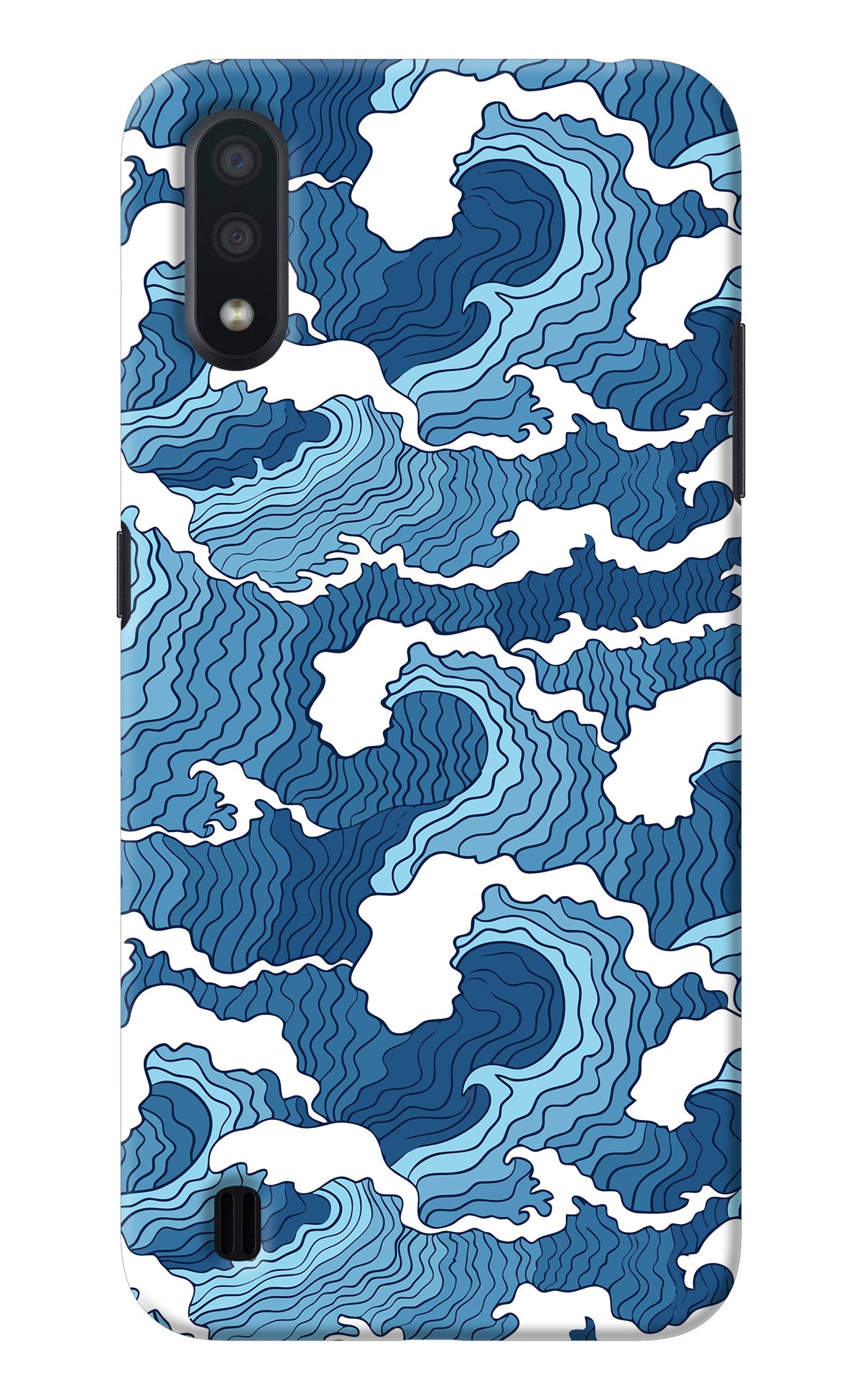 Blue Waves Samsung M01 Back Cover