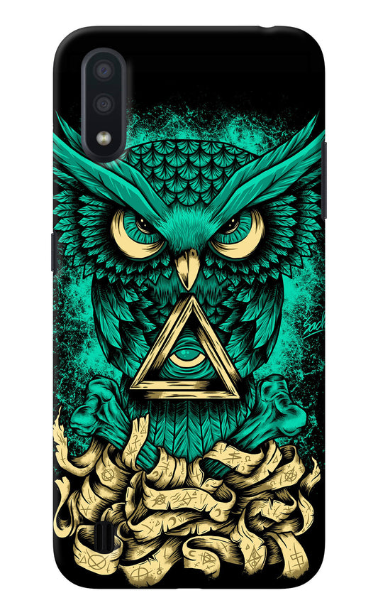 Green Owl Samsung M01 Back Cover