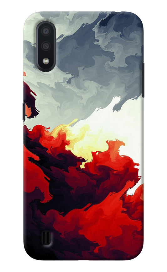 Fire Cloud Samsung M01 Back Cover