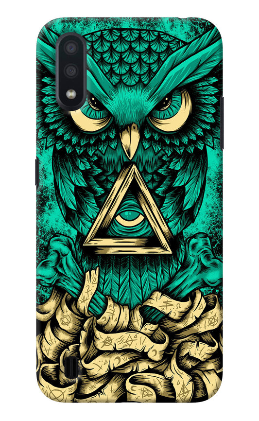 Green Owl Samsung M01 Back Cover