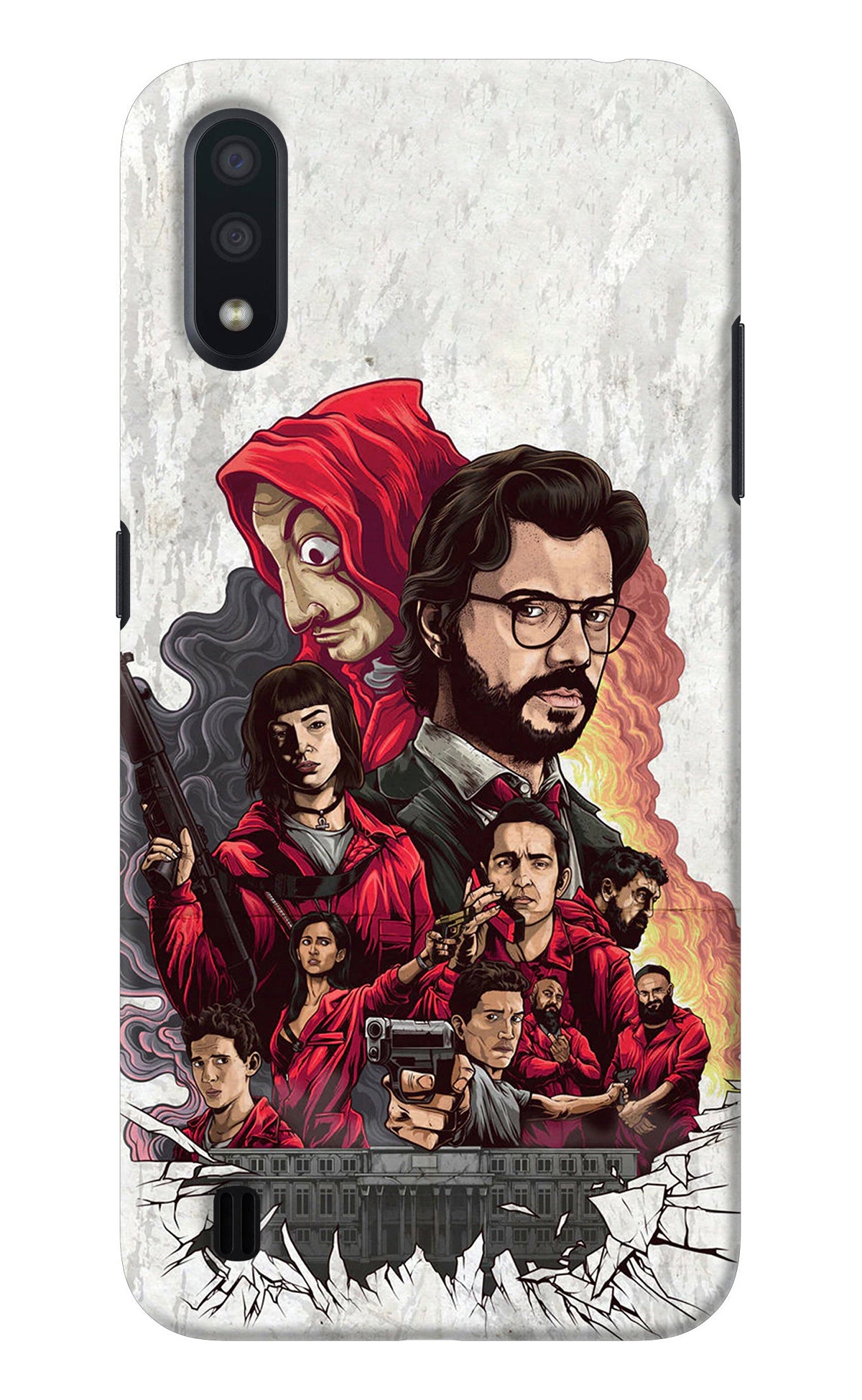 Money Heist Artwork Samsung M01 Back Cover